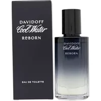 Davidoff Cool Water Woman Reborn Eau De Toilette 40ml, gradient blue bottle with black cap, next to matching box.