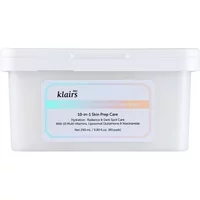 White rectangular container of Dear Klairs Freshly Juiced Vitamin Skin Prep Pads with blue and orange label.