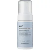 Dear Klairs Rich Moist Foaming Cleanser 100ml in white pump bottle with blue label and black text.