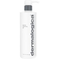 White Dermalogica Special Cleansing Gel bottle, 500ml, with pump dispenser and bold gray logo.