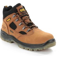 Brown DeWalt Challenger 3 Sympatex waterproof safety hiker boots with black accents and rugged rubber sole.