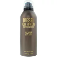 Brown Diesel Fuel For Life Homme body spray, 200ml, with gold text and black cap.