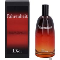 Dior Fahrenheit Eau de Toilette Spray 200ml, gradient red to amber bottle with black cap, next to matching box.