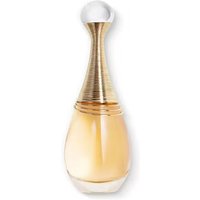 Golden Dior J'Adore Eau de Parfum Spray 50ml with a curvy bottle and a round, pearl-like cap.