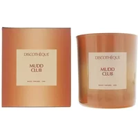 Copper-colored Discotheque Mudd Club candle, 220g, with matching box featuring minimalist beige label.