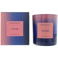 Blue and pink gradient candle with matching box, labeled "Discotheque Upstairs Candle 220g."