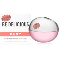 DKNY Be Delicious Fresh Blossom EDP Spray 100ml, pink and silver apple-shaped bottle with matching box.