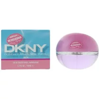 Pink and silver DKNY Be Delicious Mai Tai Eau De Toilette bottle with matching box, 50ml size.