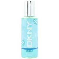 DKNY Be Delicious Pool Party Bay Breeze Body Mist 250ml, light blue bottle with silver cap and beach ball graphics.