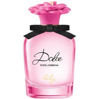 Pink Dolce & Gabbana Dolce Lily Eau de Toilette 75ml with flower cap and black bow.