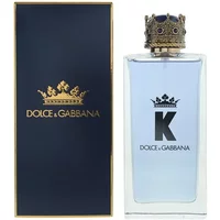 Dolce & Gabbana K Eau De Toilette 150ml, clear bottle with crown cap and blue box with gold lettering.