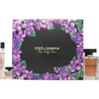 Dolce & Gabbana The Only One gift set with floral box, includes 100ml, 10ml, and 5ml EDP bottles.