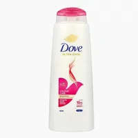White Dove Colour Care Shampoo bottle, 400ml, with pink cap and pink label design.
