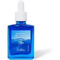 Blue glass bottle of Dr. Althea Aqua Marine Deep Serum with white dropper cap and label showing 70% marine content.