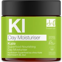 Kale Superfood Nourishing Day Moisturiser in green jar with black lid, 60ml, by Dr. Botanicals.