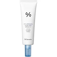 Dr. Ceuracle Hyal Reyouth Moist Sun SPF 50, white tube with black text, blue cap, 50ml.