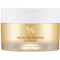 Gold and white jar of Dr.Ceuracle Royal Vita Propolis 33 Cream with minimalist design.