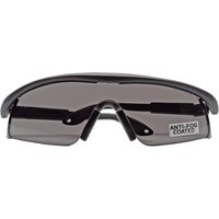 Draper smoked anti-mist glasses with dark lenses, black frame, and anti-fog coating label on the lens.