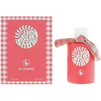 Red El Ganso Hey Sunshine Eau De Toilette 75ml bottle with plaid ribbon and matching box with logo.