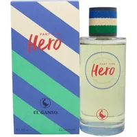 El Ganso Part Time Hero Eau De Toilette 125ml, clear bottle with colorful striped cap, next to matching box.