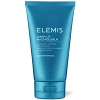 Blue tube of ELEMIS Warm-Up Massage Balm 150ml with white text and flip-top cap.