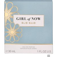 Blue and gold Elie Saab Girl Of Now Eau de Parfum 30ml box with floral design and elegant typography.