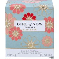 Elie Saab Girl Of Now Forever Eau de Parfum 30ml box with floral design and gold accents.