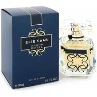 Elie Saab Le Parfum Royal 50ml, blue box, ornate glass bottle with gold accents and intricate design.
