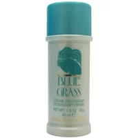 White Elizabeth Arden Blue Grass Deodorant Creme 40ml with teal cap and logo.