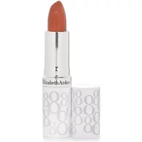 Silver Elizabeth Arden lip protectant stick with SPF 15, shade 01 Honey, in white tube with silver "8" pattern.