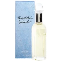 Elizabeth Arden Splendour Eau De Parfum 125ml, clear glass bottle with round cap, blue box packaging.