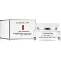 White jar of Elizabeth Arden Visible Difference cream with silver lid, next to matching branded box.