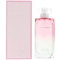 Ellen Tracy English Garden Pink Peony Eau De Parfum 100ml, pink gradient glass bottle with clear cap, matching box.