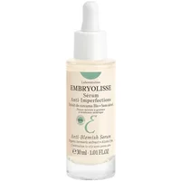 Embryolisse Anti-Blemish Serum 30ml in a clear bottle with white dropper cap and green logo on label.