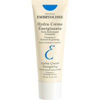 Embryolisse Hydra-Cream Energizing 40 ml, beige tube with blue logo, black text, vitamin C and ginseng extract.