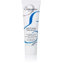 White Embryolisse Lait Creme Concentre tube, 30ml, with blue and gray design, black text, and white cap.