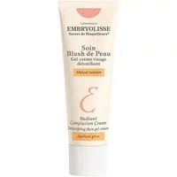 Embryolisse cream in a beige tube with peach accents, 30ml, labeled "Radiant Complexion Cream Abricot Lumiere."