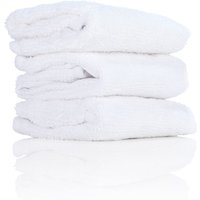 White Emma Hardie cleansing cloths, soft texture, neatly folded in a stack of three.
