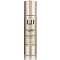 Gold cylindrical bottle of Emma Hardie Exfoliating Brightening Tonic with EH logo and text on the front.