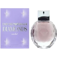 Emporio Armani Diamonds Violet Eau De Parfum 50ml, faceted glass bottle with violet box and silver cap.