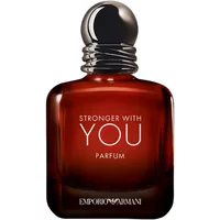Emporio Armani Stronger With You Parfum 50ml in a sleek amber glass bottle with silver cap.