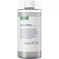 Eqqualberry Swimming Pool Toner 300ml, clear bottle with white cap and green label, detailed text on front.
