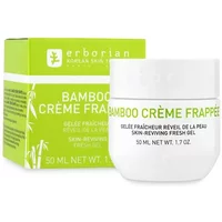 Erborian Bamboo Crème Frappée 50ml in white jar with green text, next to green box with white branding.