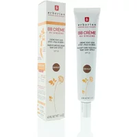 Erborian BB Cream SPF 20 Chocolate in a white tube with orange text, next to matching box with floral design.