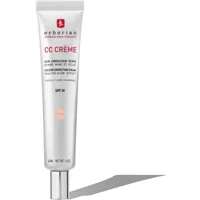 Erborian CC Crème SPF30, 40ml tube, white with red and black text, silver cap.