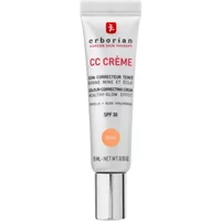 Erborian CC Creme SPF 30 Dore 15ml, white tube with red logo and silver cap.