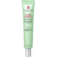 Green tube of Erborian CC Red Correct SPF30 cream, 40ml, with red and black text, silver cap.