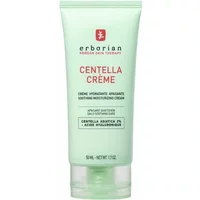 Green tube of Erborian Centella Cream Anti-Redness Moisturizing Cream, 50ml, with red and black text.