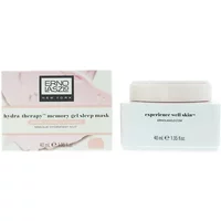 Erno Laszlo Hydra-Therapy Memory Gel Sleep Mask, 40ml jar with white lid, next to pink and white box.