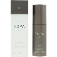 ESPA Men Age-Rebel Eye Hydrator, sleek dark gray bottle with white text, next to matching box.